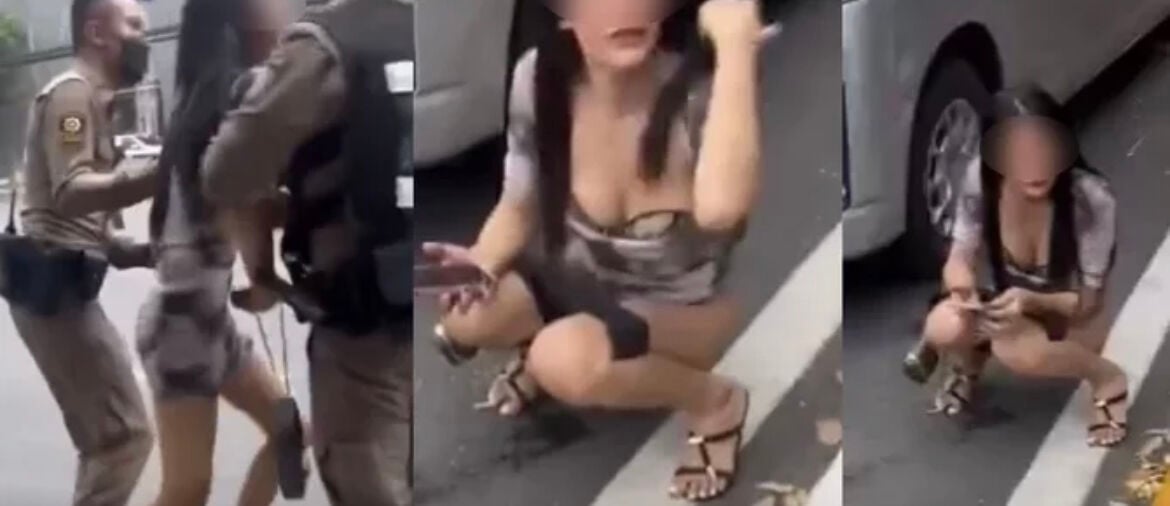 Video of drunken transgender woman urinating by roadside sparks online backlash