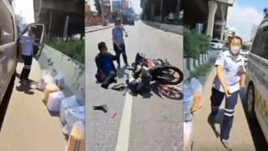 Rescue workers steal crab sticks from injured car crash victim in Thailand (video)