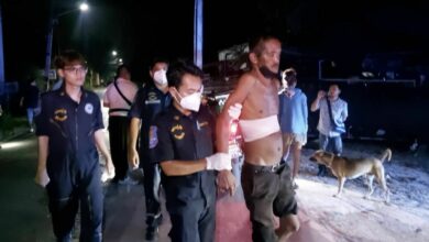 Pattaya bottle collector slashed by stranger during a drinking session