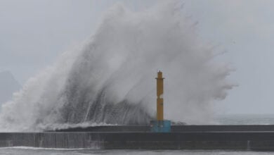 Typhoon Mawar lashes Taiwan’s coast, heads towards southern Japan