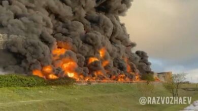 Russian trains hit by explosives near Ukraine