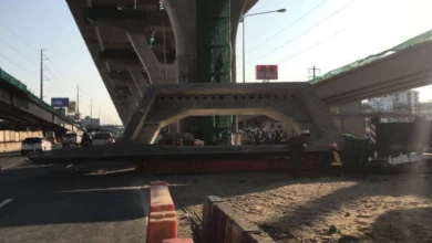 Huge concrete slab falls onto Bangkok’s Rama II Road killing construction worker