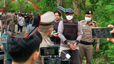 Suspected murderer of Thai-British teen attacked during re-enactment
