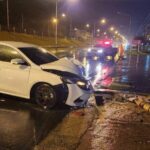 Car slams into streetlamp, driver faces reckless driving charge | Thaiger