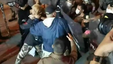 Legal action against violent demonstrators at Samran Rat police station