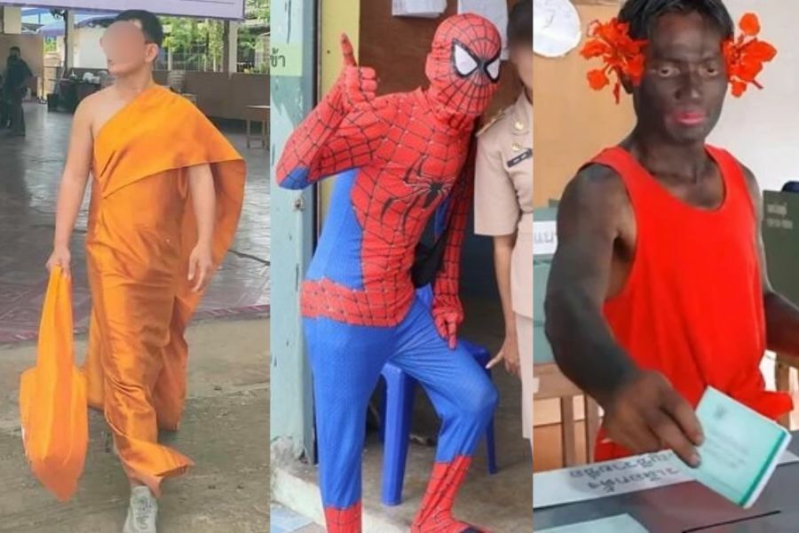 Thai voters show up to 2023 General Election in stunning cosplay and colourful outfits