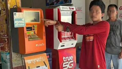 Ex-convict strikes again: Thief steals over 100,000 baht from 27 mobile top-up kiosks