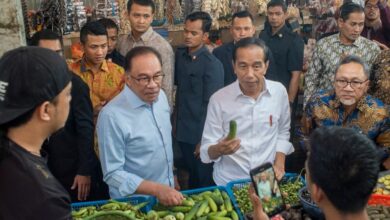 Indonesian President Jokowi delights crowd during Malaysia market visit