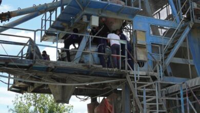 Thai worker falls into cement mixer, saved by off-switch