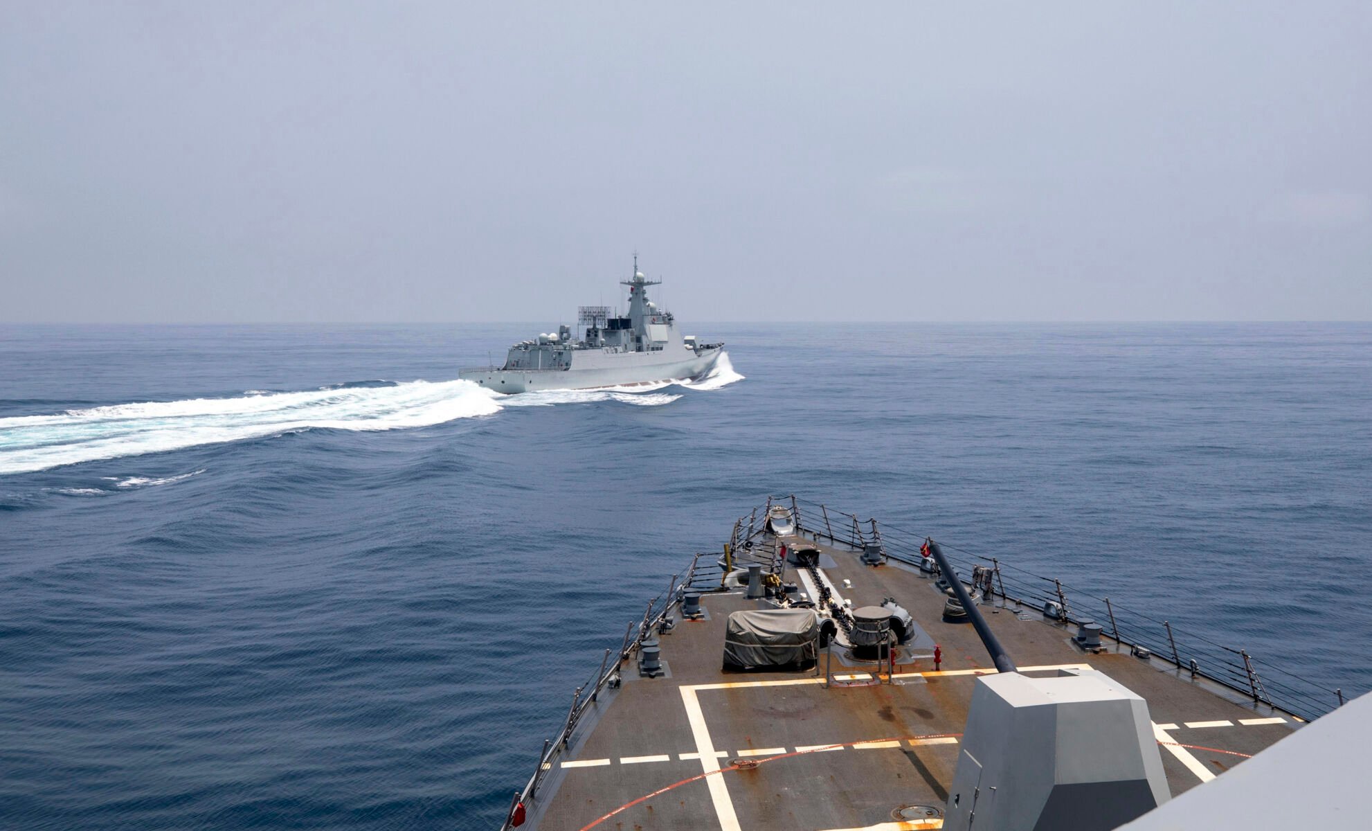 US Navy condemns ‘unsafe interaction’ as Chinese warship crosses destroyer’s path