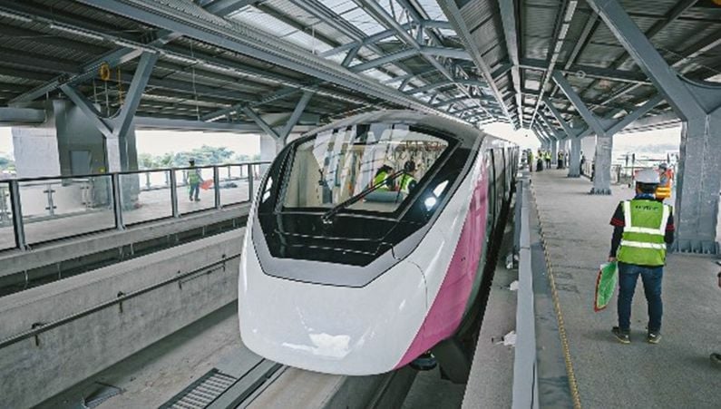 Pink Line monorail preps for safety tests ahead of free trial run