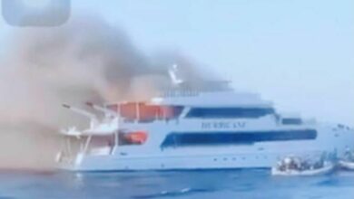 Three Brits missing after Red Sea diving boat fire in Egypt