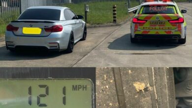 Groom caught at 121mph on M4 with illegal tyre en route to wedding