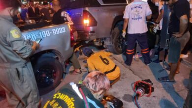 Drunk driver hits motorcyclist, injures pedestrian before crash in Bangkok
