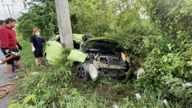 Horrendous car accident takes life of 33 year old man in Chachoengsao