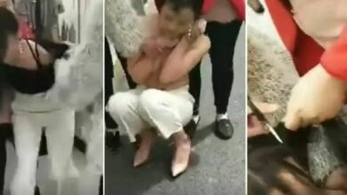 Hair-raising humiliation: Middle-aged mob forces young woman to strip in shocking China store incident