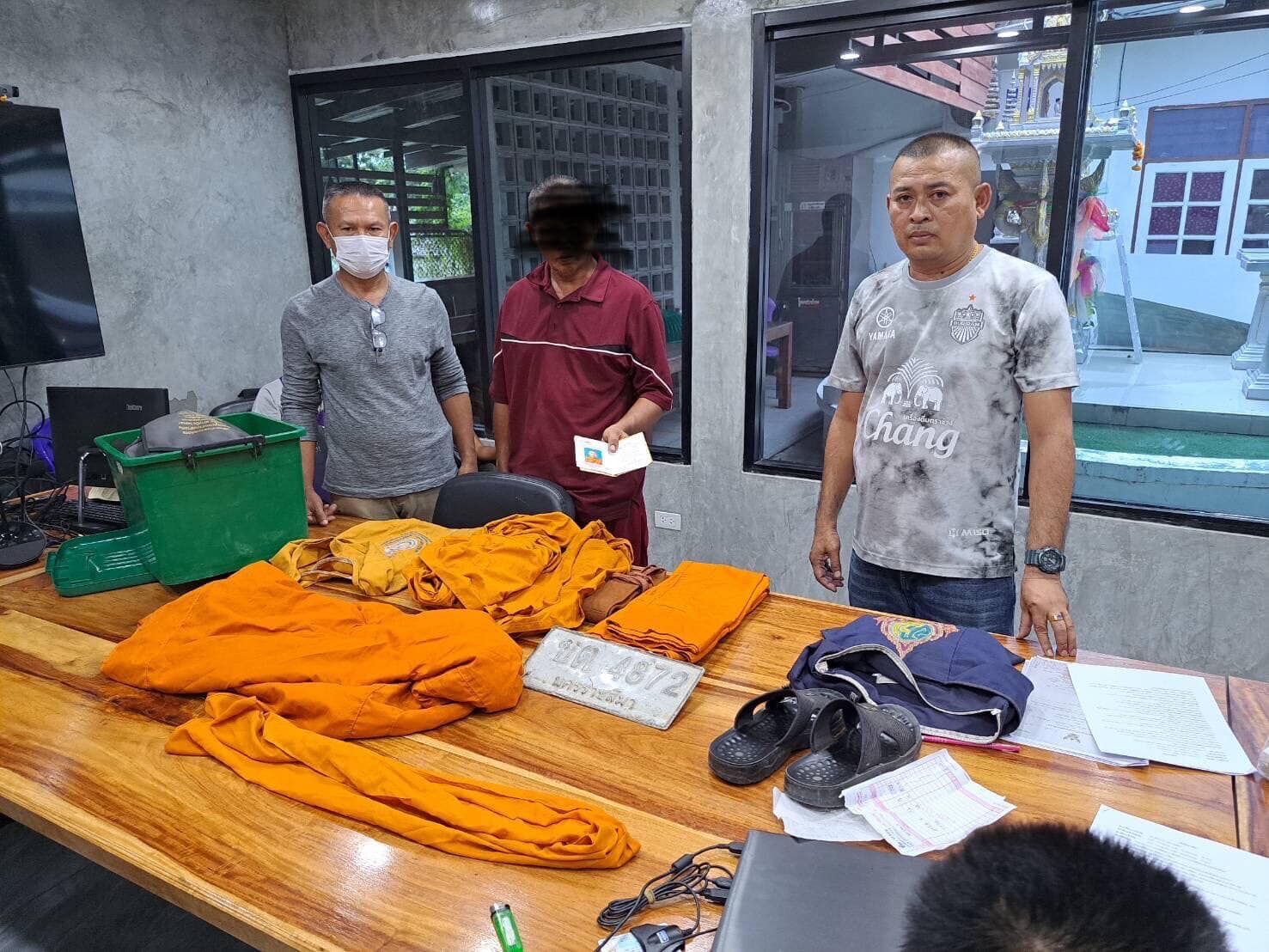Fake monk arrested after he swindled 180,000 baht from elder abbot to fund wife’s business