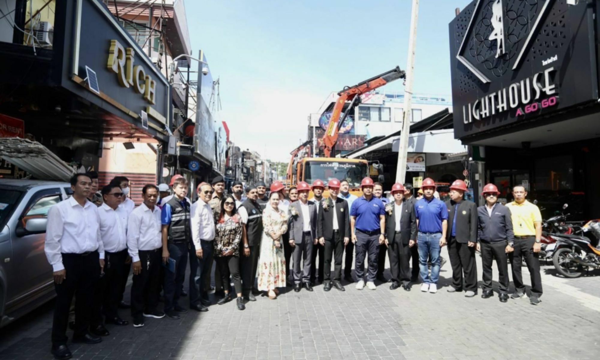 Pattaya’s Walking Street gets facelift with removal of power poles