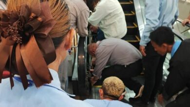 Escalator ride takes a step down: Teen encounters accident on moving stairs in Thai store
