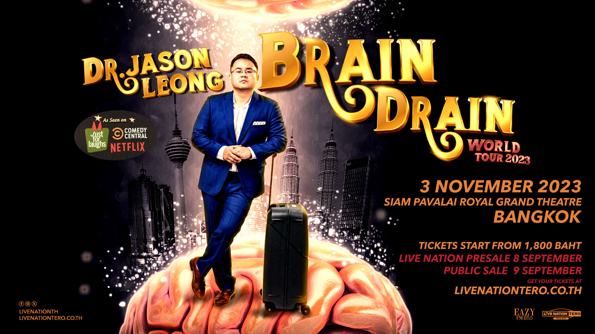 Dr. Jason Leong to bring his hilarious ‘Brain Drain Tour’ to Bangkok this November