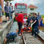 Man survives shocking train collision at notorious Thailand train station | Thaiger