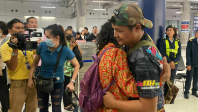 Joyous scenes at Suvarnabhumi Airport as 244 Thai workers return from Israel conflict zone