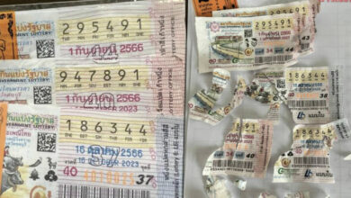 Thai woman’s lottery luck hits the skids: Damaged tickets raise winning dilemma