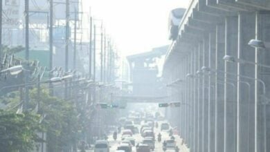 PM2.5 dust particles return due to season change in Bangkok