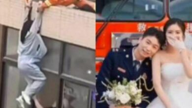 Love story unfolds: Chinese woman marries firefighter who saved her life