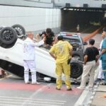 Car crash with suspected alcohol influence in Tha Phra tunnel obstructs Bangkok traffic | Thaiger