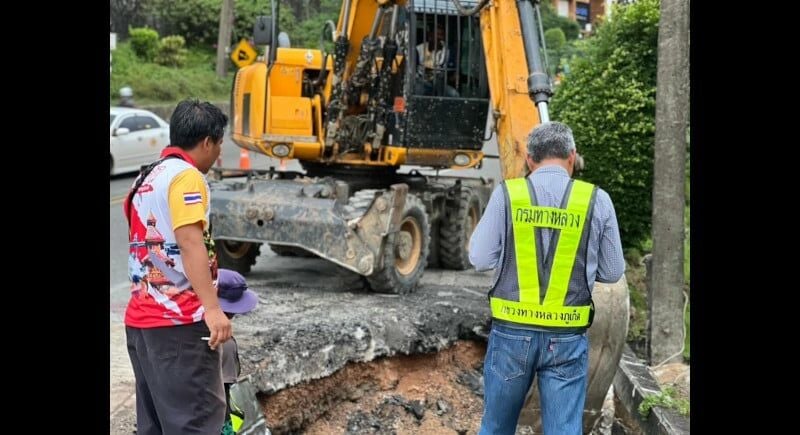 Patong’s peril: Road collapse has drivers on edge in Phuket