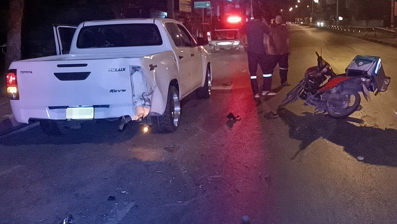 Motorcycle and pickup collision causes fatal accident in Mueang Chachoengsao | News by Thaiger