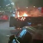 Mercedes engine fire causes frenzy in Udon Thani | Thaiger