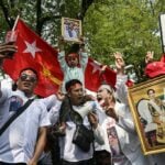 Demonstrators in Bangkok mark third year anniversary of Myanmar coup | Thaiger