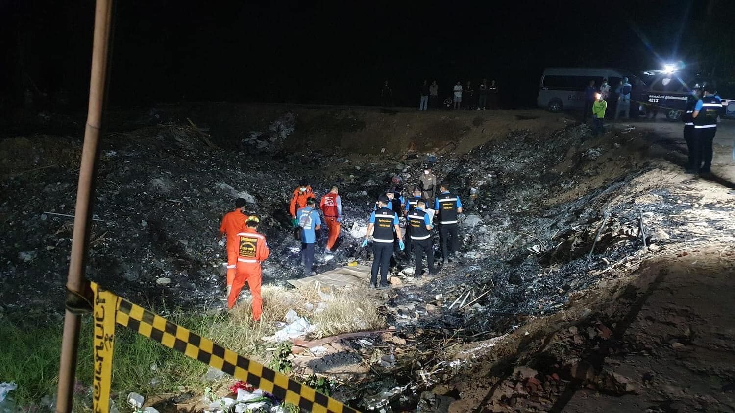 Burned skeleton in Khon Kaen landfill confirmed as female