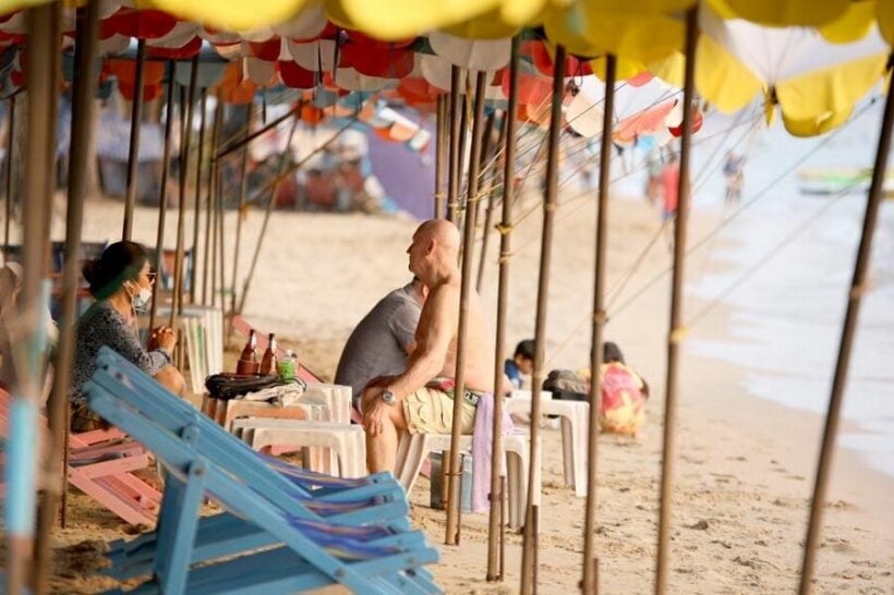 People sitting at the beach 