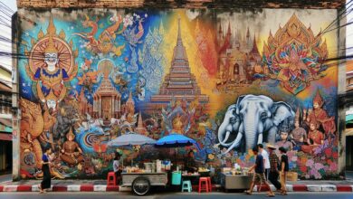 Exploring street art techniques unique to Thailand