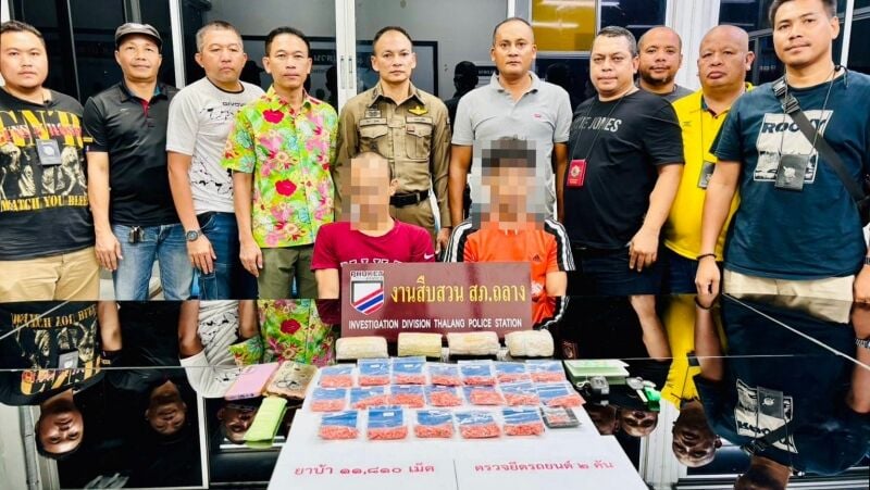 Four arrested in Phuket with over 12,000 meth pills seized