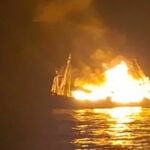 Fishing trawler catches fire in Andaman sea, 9 crew rescued | Thaiger