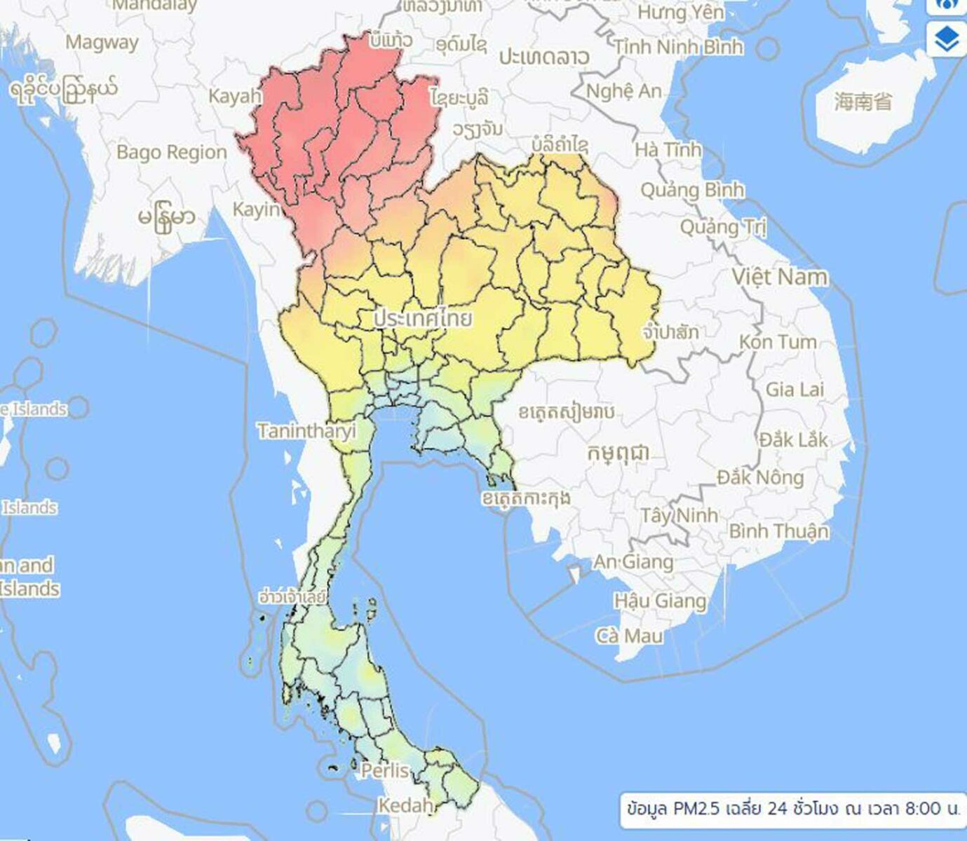 Sjeverni Tajland bori se s ozbiljnom globalnom kontaminacijom zraka |  Vijesti od Thaiger