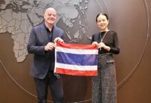 FIFA’s Infantino takes to the pitch with legends in Bangkok (video) | Thaiger