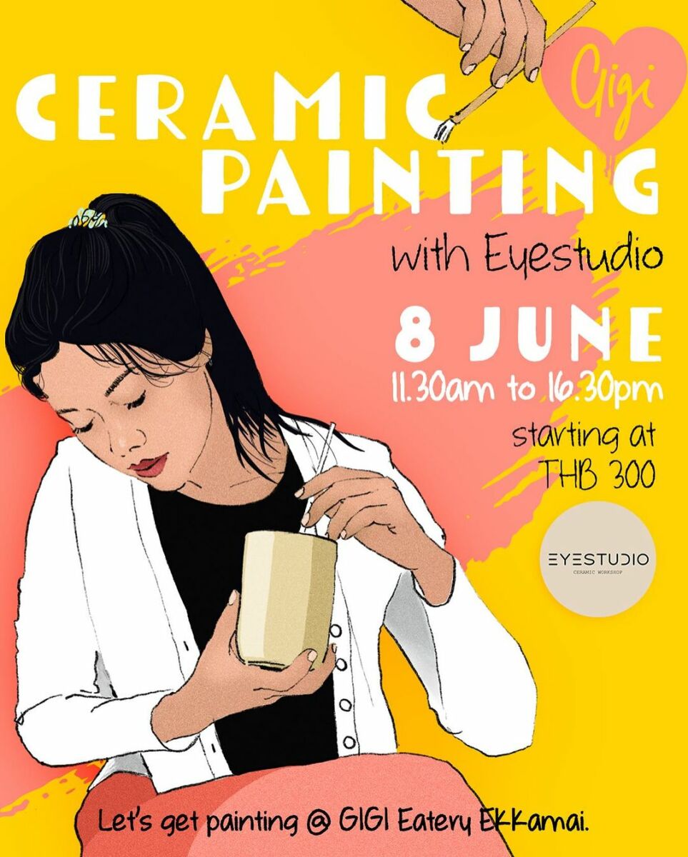 Ceramic Painting with Eyestudio at Gigi Eatery Ekkamai