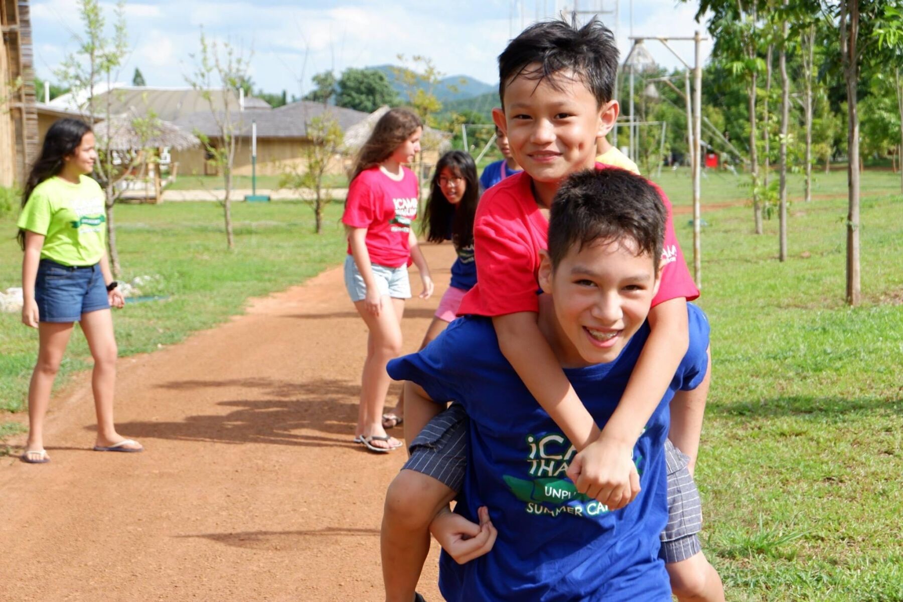 Kids having fun at iCamp Thailand American-style residential summer camp