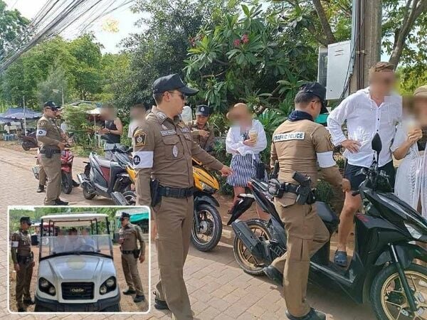 Traffic police crack down on dangerous tourist habits on Koh Larn