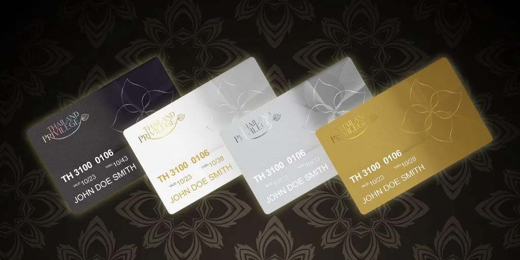 Image of the four different Thai Elite Visa packages