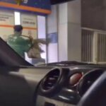 Fast and furious food delivery rider wrecks Pattaya ATM | Thaiger