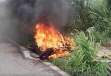 Electric motorbike fire in Chon Buri prompts police investigation