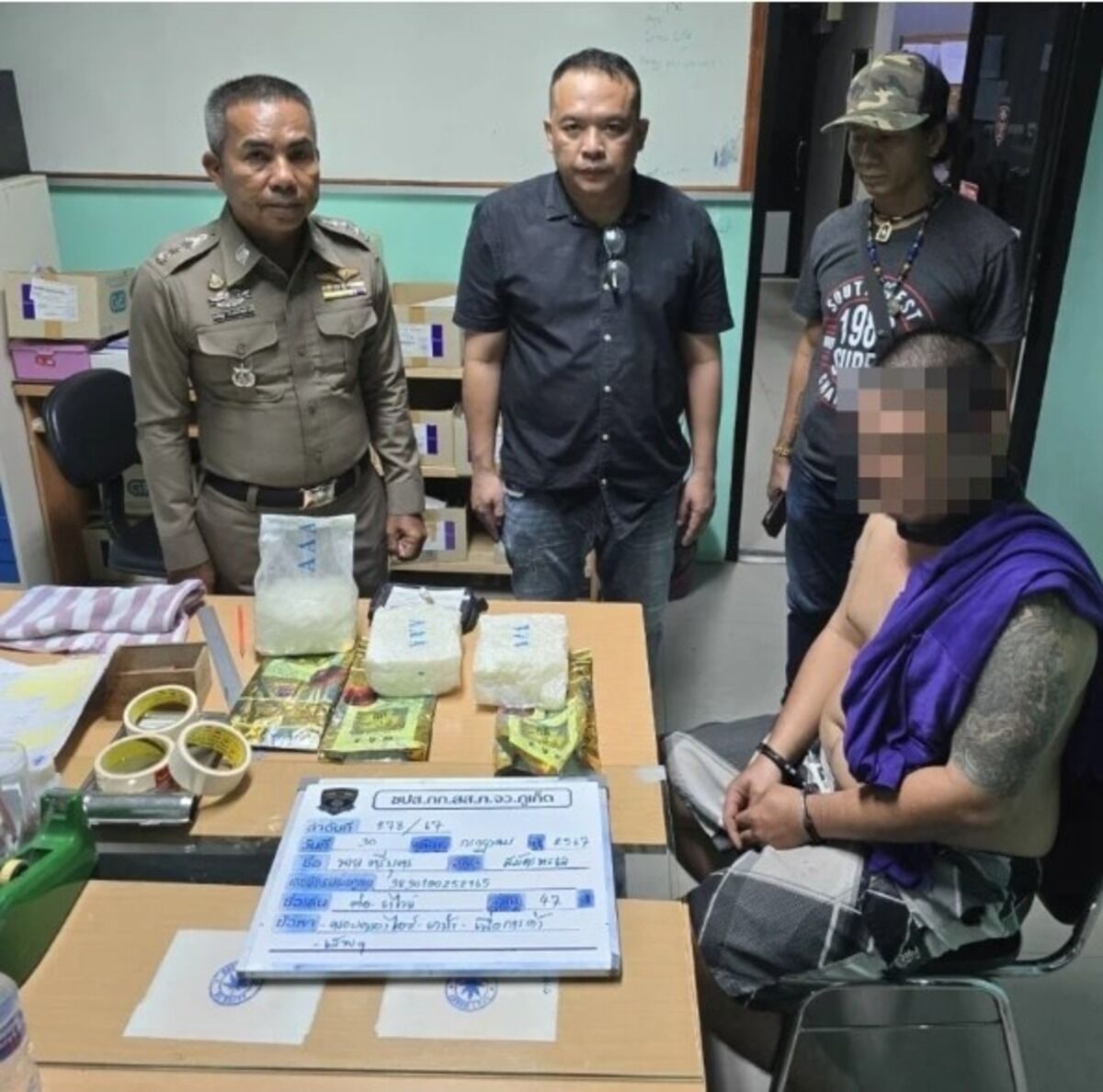 Phuket police seize nearly 3 kilogrammes of crystal meth in Rawai