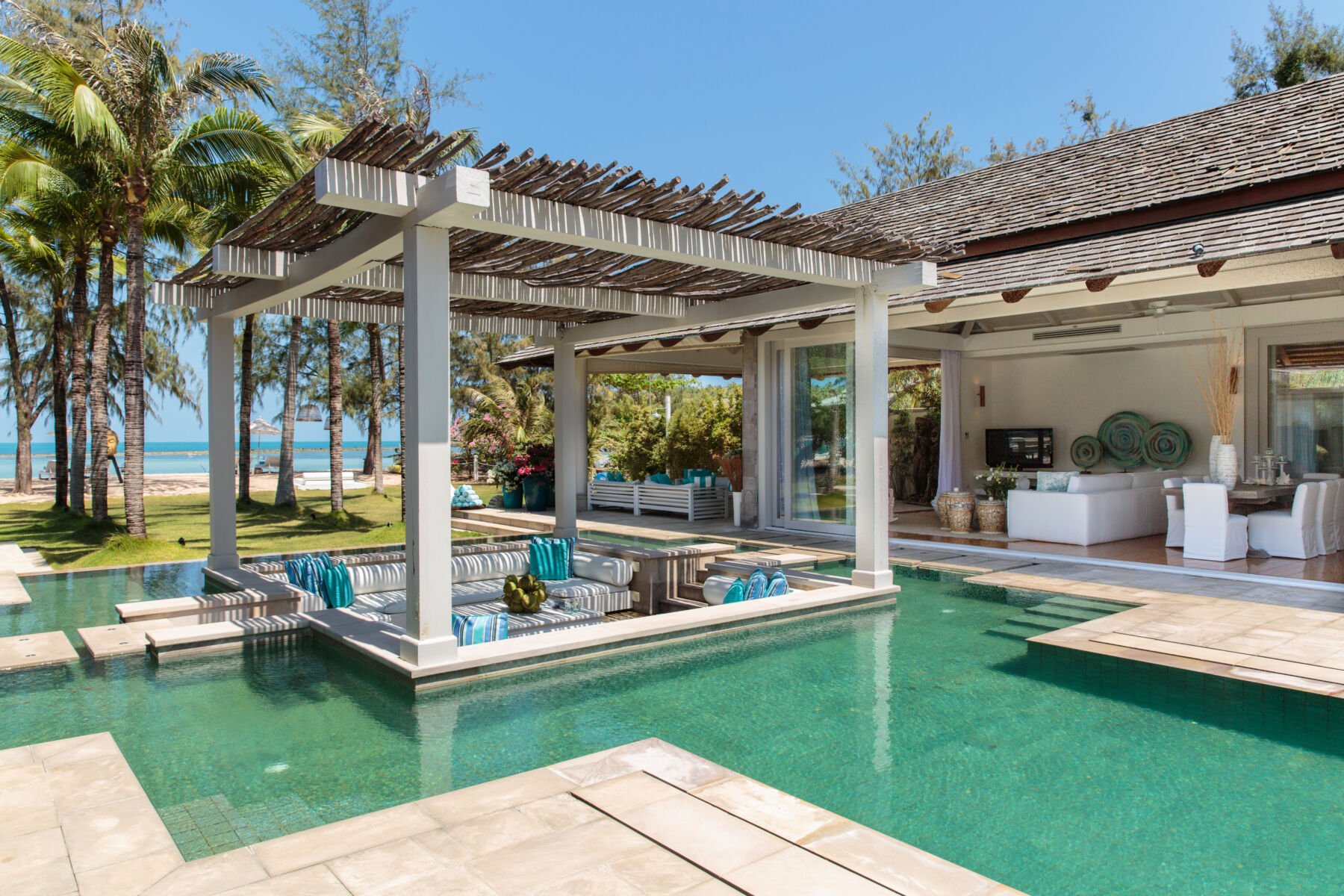 Pool Sala at Villa Mia, a luxury 5 bedroom beach front property located on the North of Chaweng beach, Koh Samui, Thailand. 