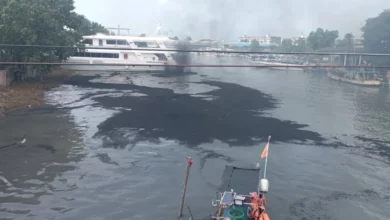 Phuket canal blackened by boat engine soot, not oil spill